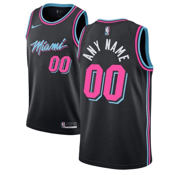Personalized Nike Miami HEAT Black Replica Kids Jersey – Miami