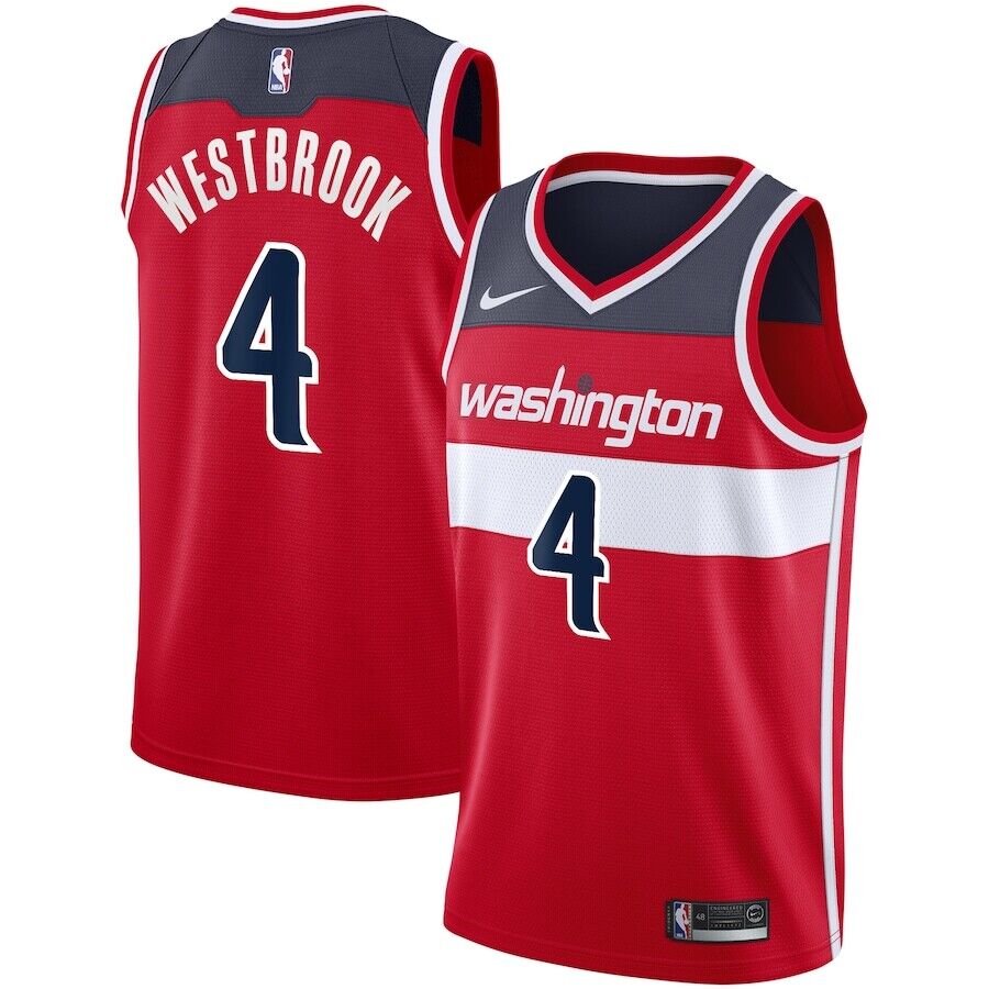 RUSSELL WESTBROOK 182 TRIPLE DOUBLE WASHINGTON WIZARDS JERSEY - Prime Reps