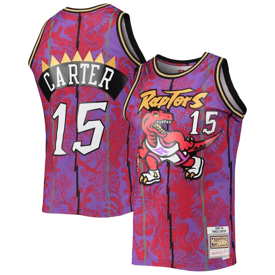NBA Raptors 15 Vince Carter Lunar New Year Tiger CNY 4.0 Throwback Men  Jersey