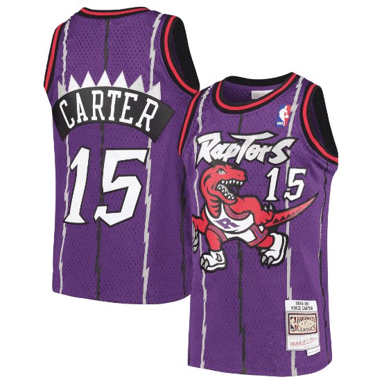 Vince Carter Toronto Raptors NBA Throwback Old School Jersey M / L