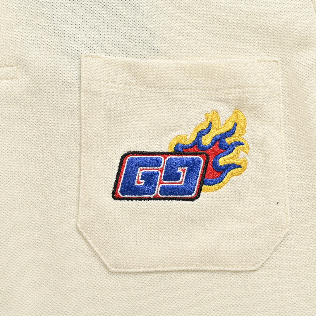 G*u*i flame logo polo shirt