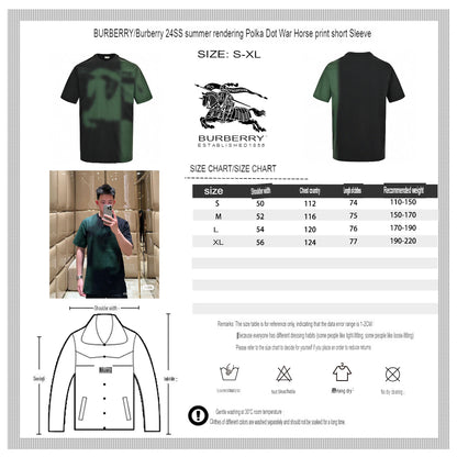 Burberry Gradient Equestrian Logo Green T-Shirt