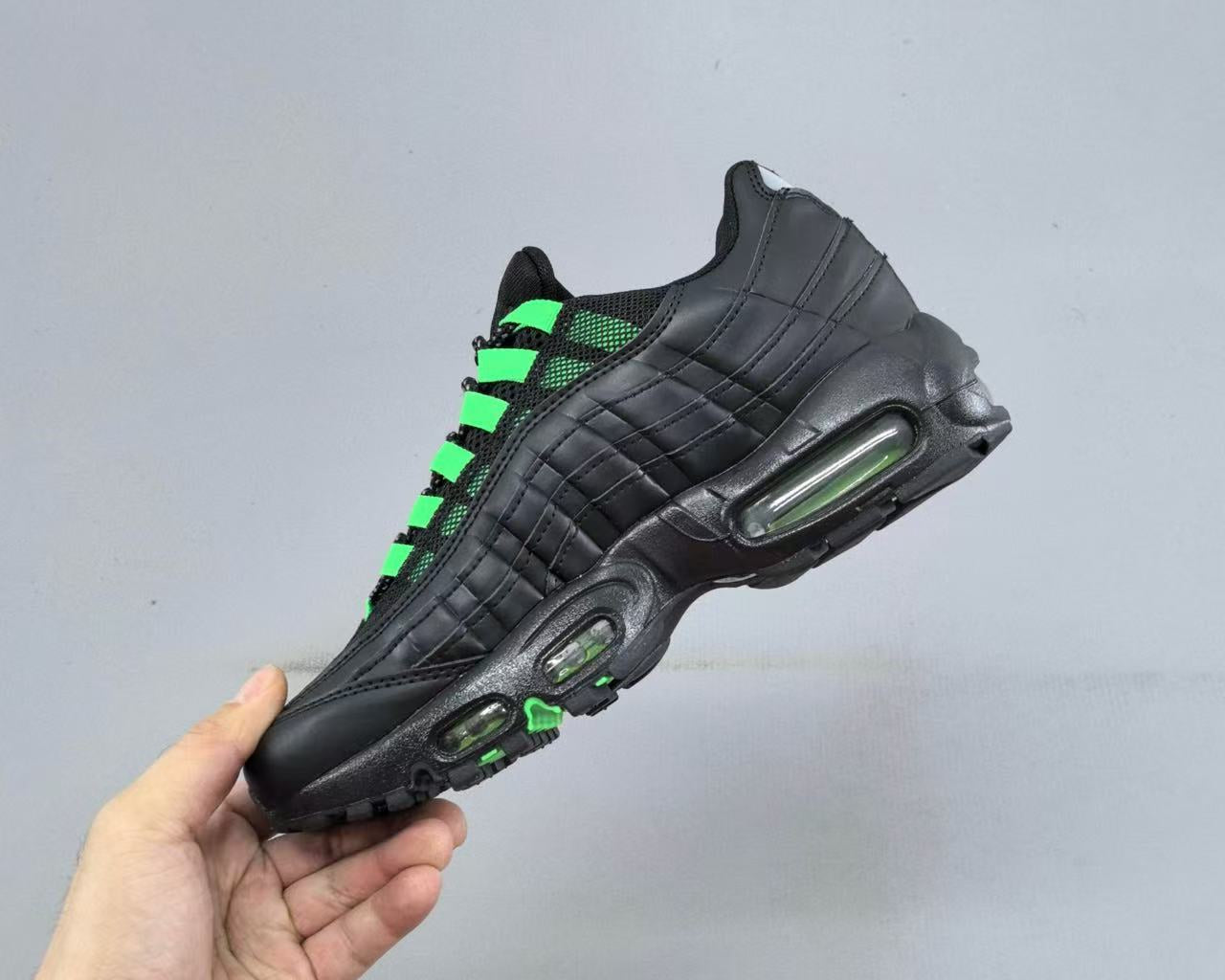 Nike Air Max 95 “Black/Green” – Stealthy Icon with a Pop
