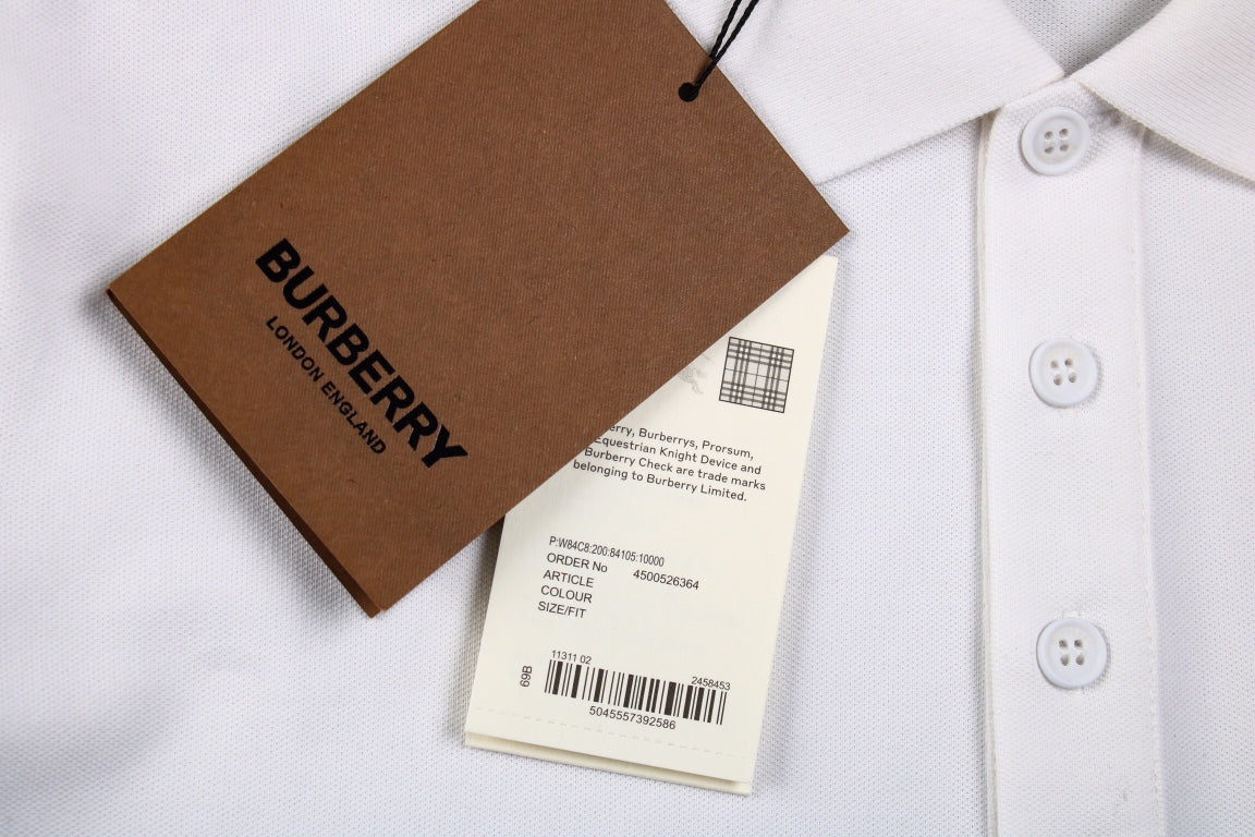 Burberry Embroidered Knight Polo - White