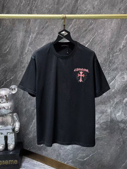 Chrome Hearts Classic Crewneck T-Shirt in Black/Pink