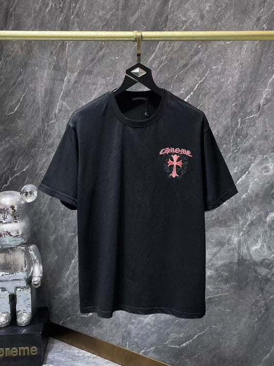 Chrome Hearts Classic Crewneck T-Shirt in Black/Pink