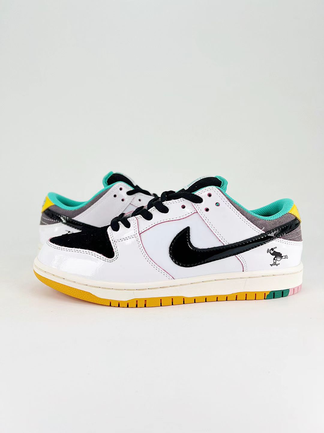 Nike Dunk Low "CSEF" in White/Green/Black: Deconstructed Utility