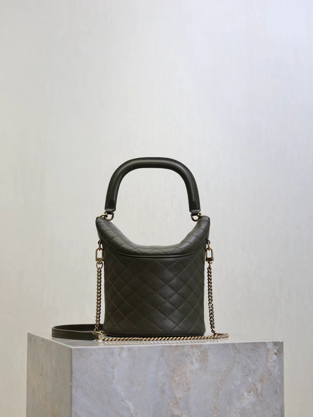 Saint Laurent Green Flap Bucket Bag