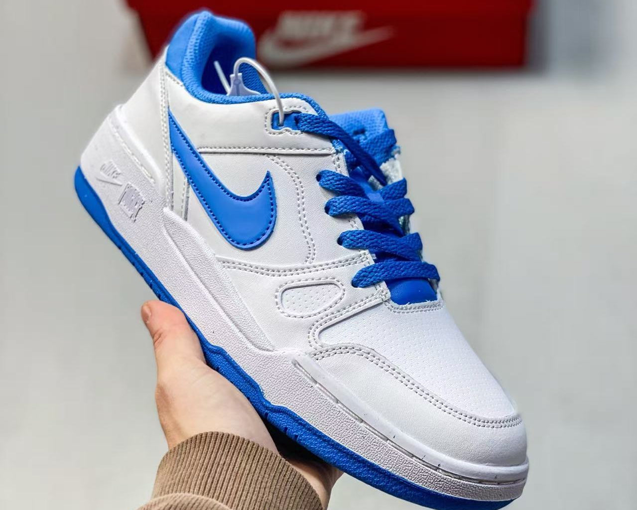Nike Air Full Force Low in White/Blue: Nautical Legacy