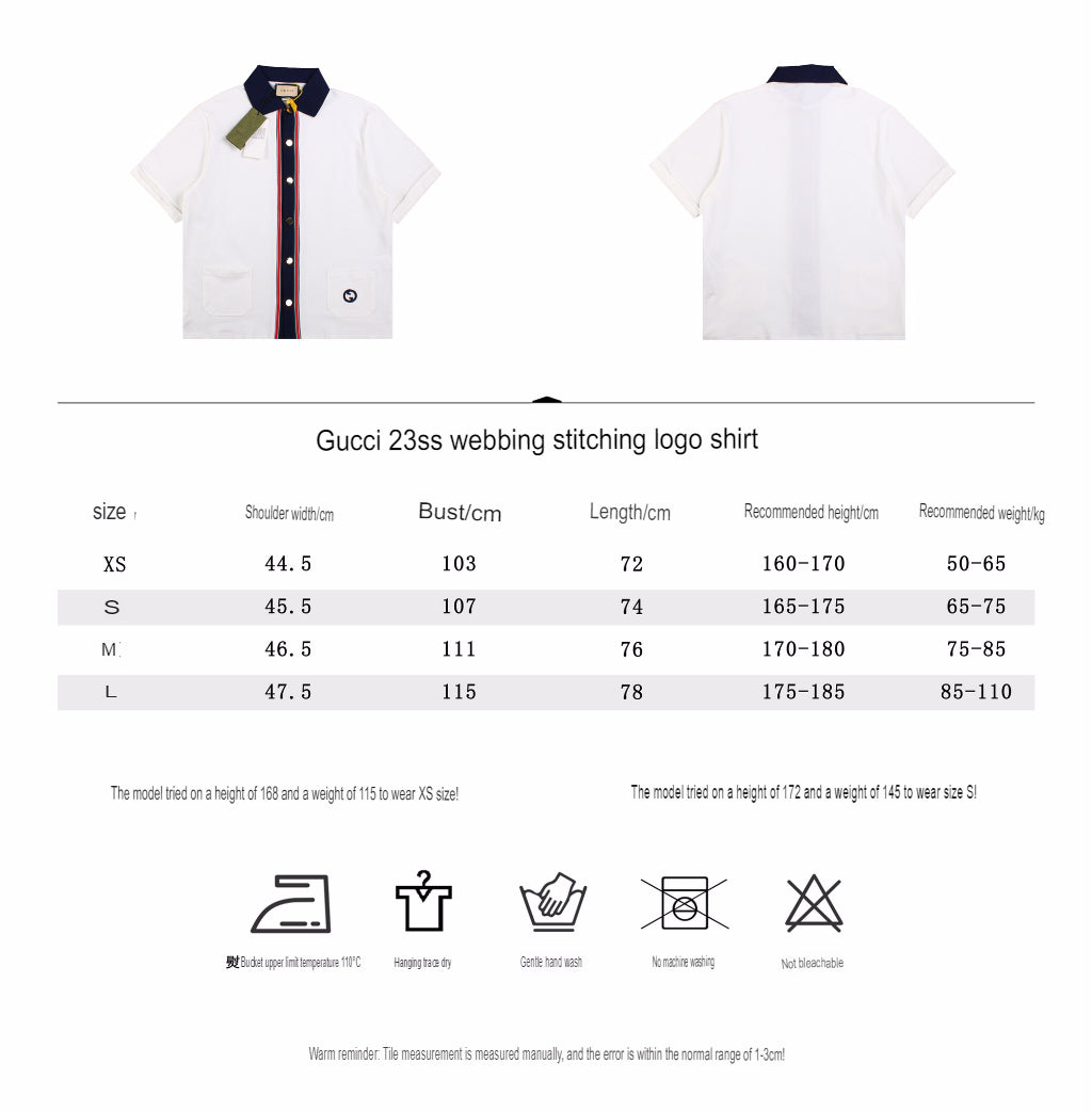 G*u*i contrast collar shirt