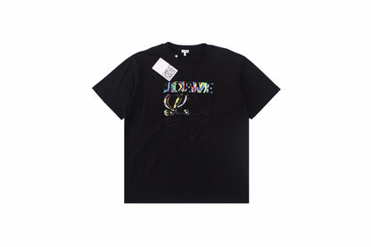 Loewe T-shirt with Colorful Logo (Black)