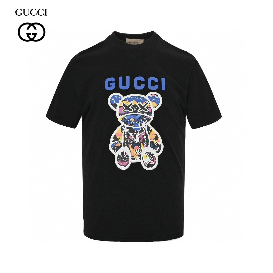 G*u*i black t-shirt with bear graphic