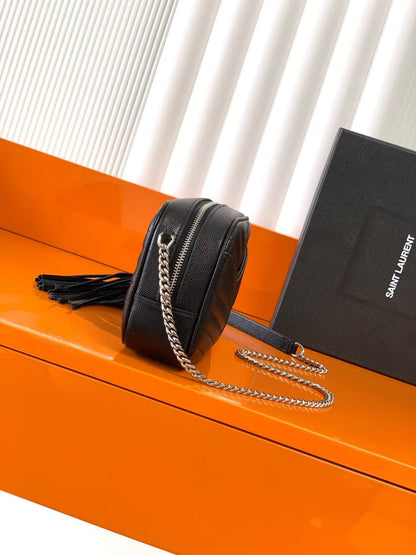 Saint Laurent Black Calfskin Camera Bag