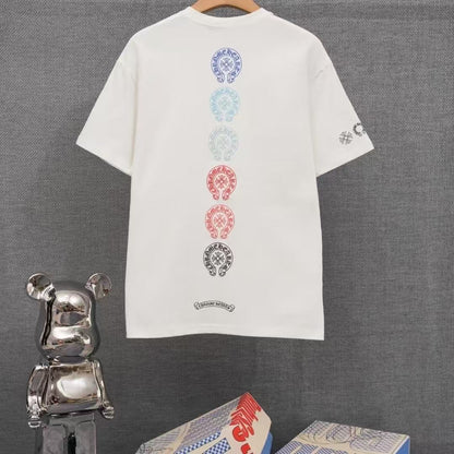 Chrome Hearts Classic Crewneck T-Shirt in White/Black Multicolor