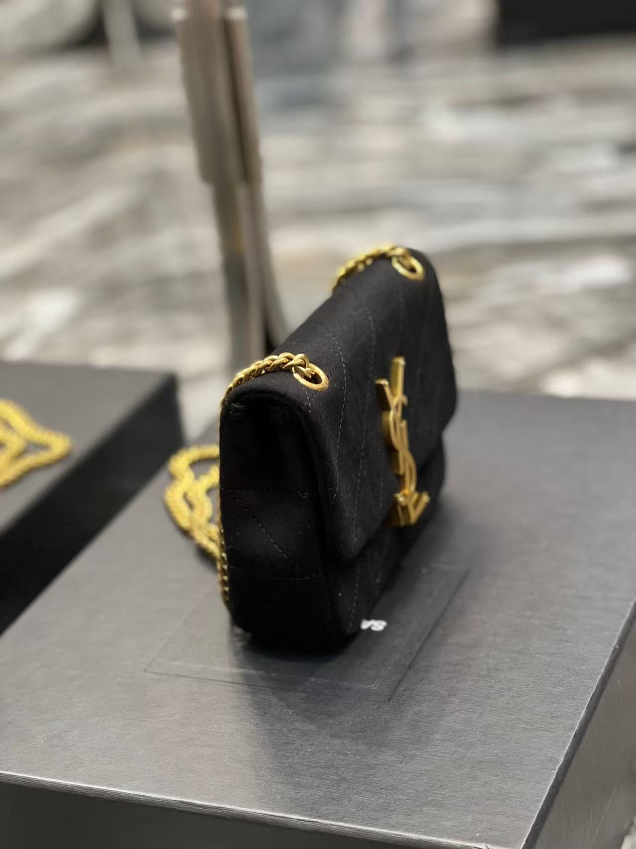 Saint Laurent Black Knit Bag