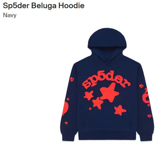 Sp5der Beluga Hoodie Navy