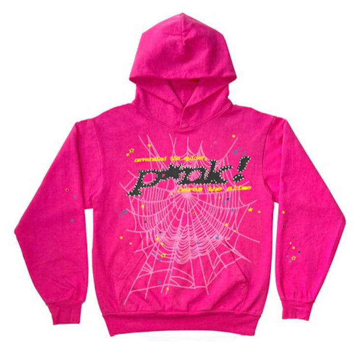 Sp5der PINK Hoodie Pink