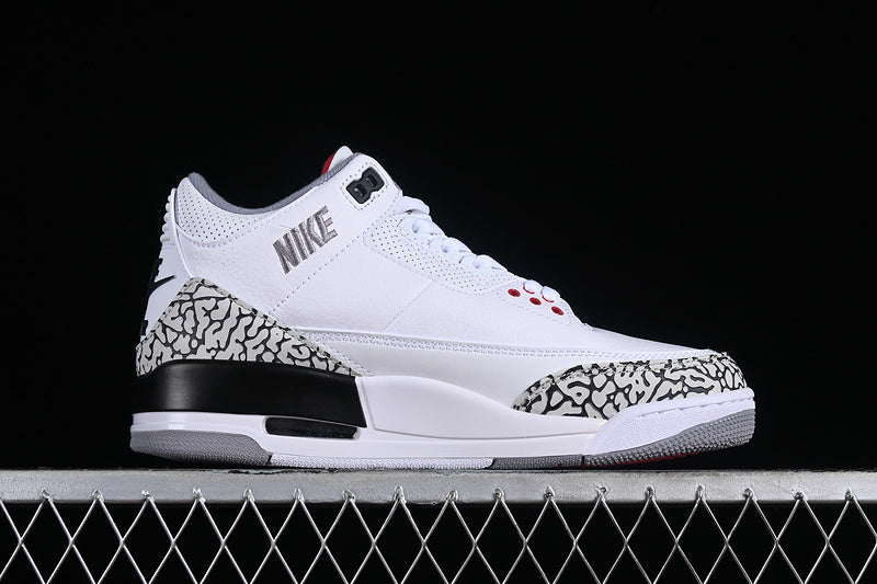 AIR JORDAN 3 RETRO JTH NRG WHITE/FIRE RED-BLACK-WHITE