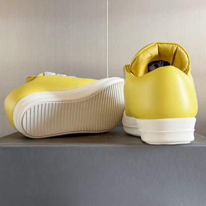 Rick Owens Yellow Low-Top Sneakers