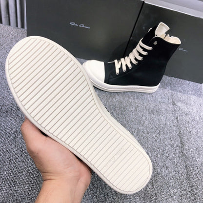 Rick Owens High-Top Canvas Sneakers