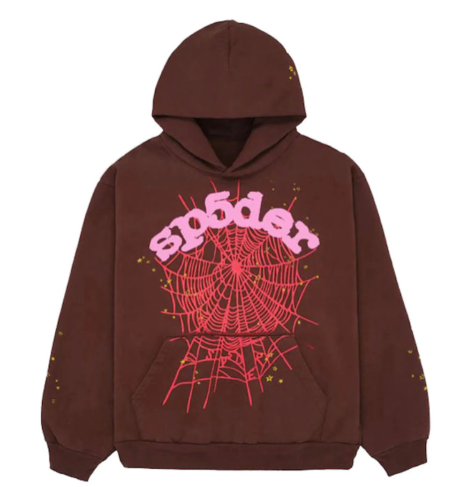 Sp5der Web Hoodie Brown