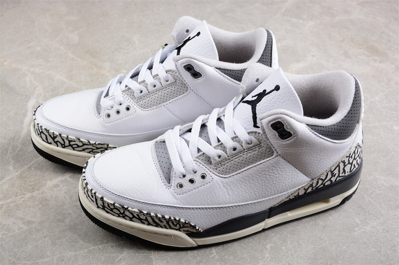 AIR JORDAN 3 RETRO GS WHITE/BLACK/IRON/LIGHT ASH GREY/SAIL/CEMENT GREY