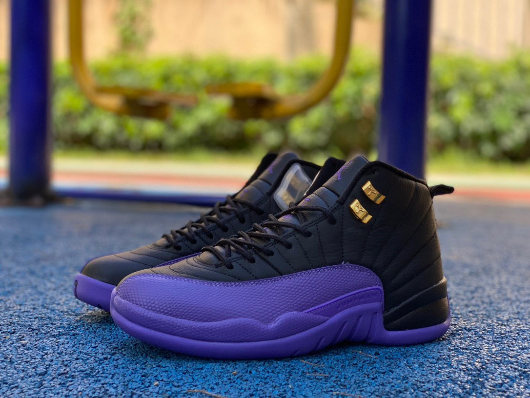 Jordan 12 Black/Field Purple-Metallic Gold-Taxi