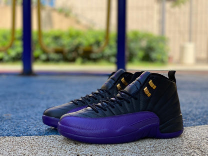 Jordan 12 Black/Field Purple-Metallic Gold-Taxi