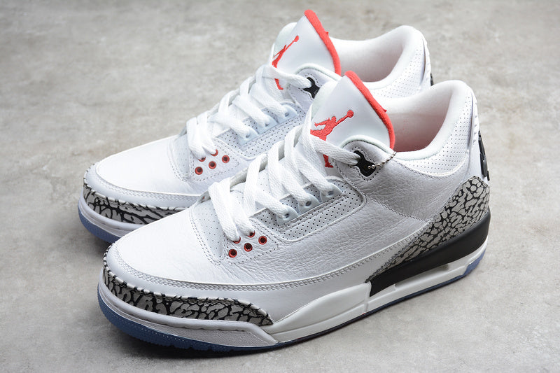 AIR JORDAN 3 RETRO FREE THROW LINE WHITE CEMENT WHITE/BLACK