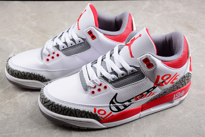 AIR JORDAN 3 RETRO FIRE RED WHITE/BLACK/GREY/RED