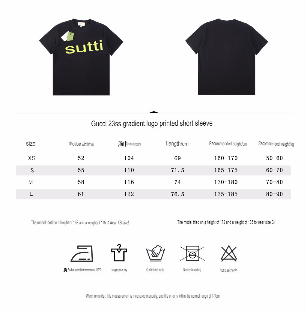 G*u*i lightning bolt logo t-shirt in black