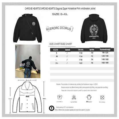 Chrome Hearts Asymmetrical Zip Hoodie