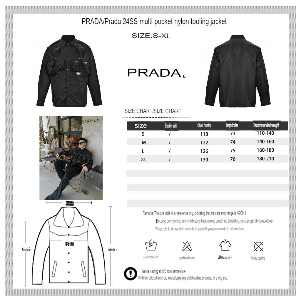 Pra*a military style jacket - black