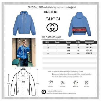 Gucci Blue Hooded Jacket