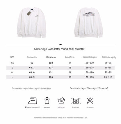 Balenciaga White Sweatshirt