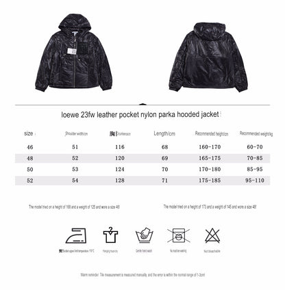 Loewe Hooded Puffer Jacket - Shiny Black