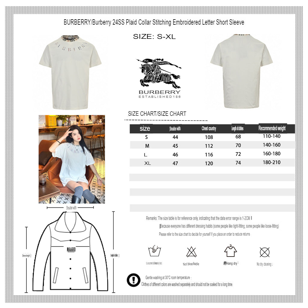 Burberry Logo Collar Detail T-Shirt Primereps