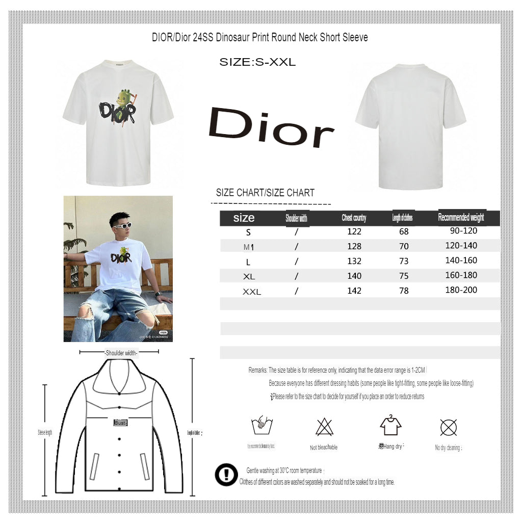 Dior Green Monster Graphic T-Shirt