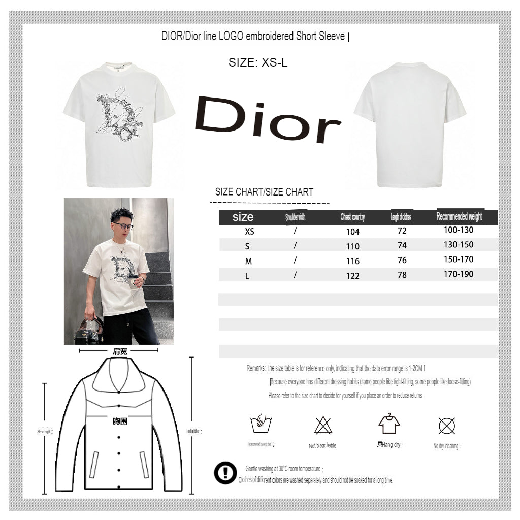 Dior Scribble Design T-Shirt