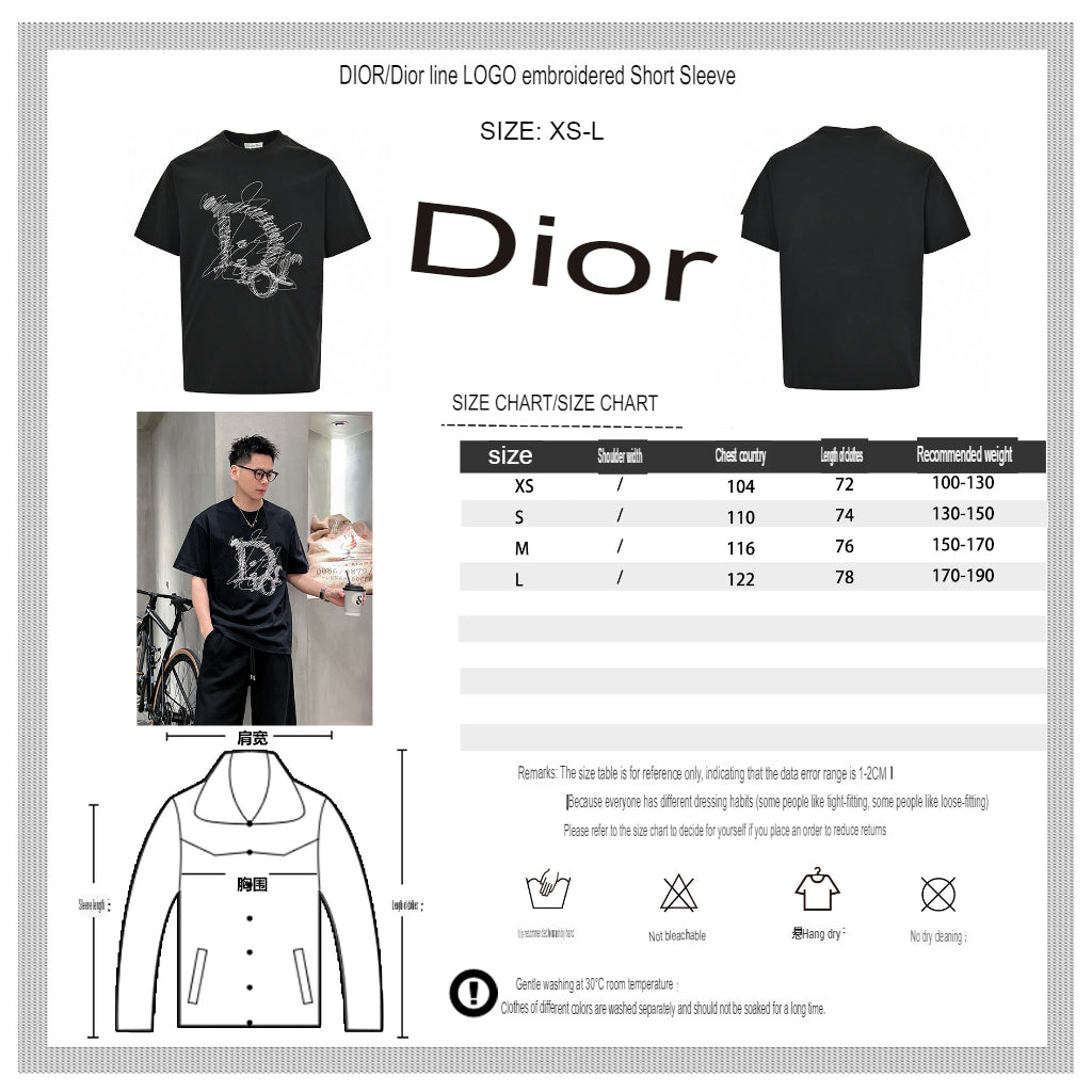 Dior Scribble Design T-Shirt (Black)