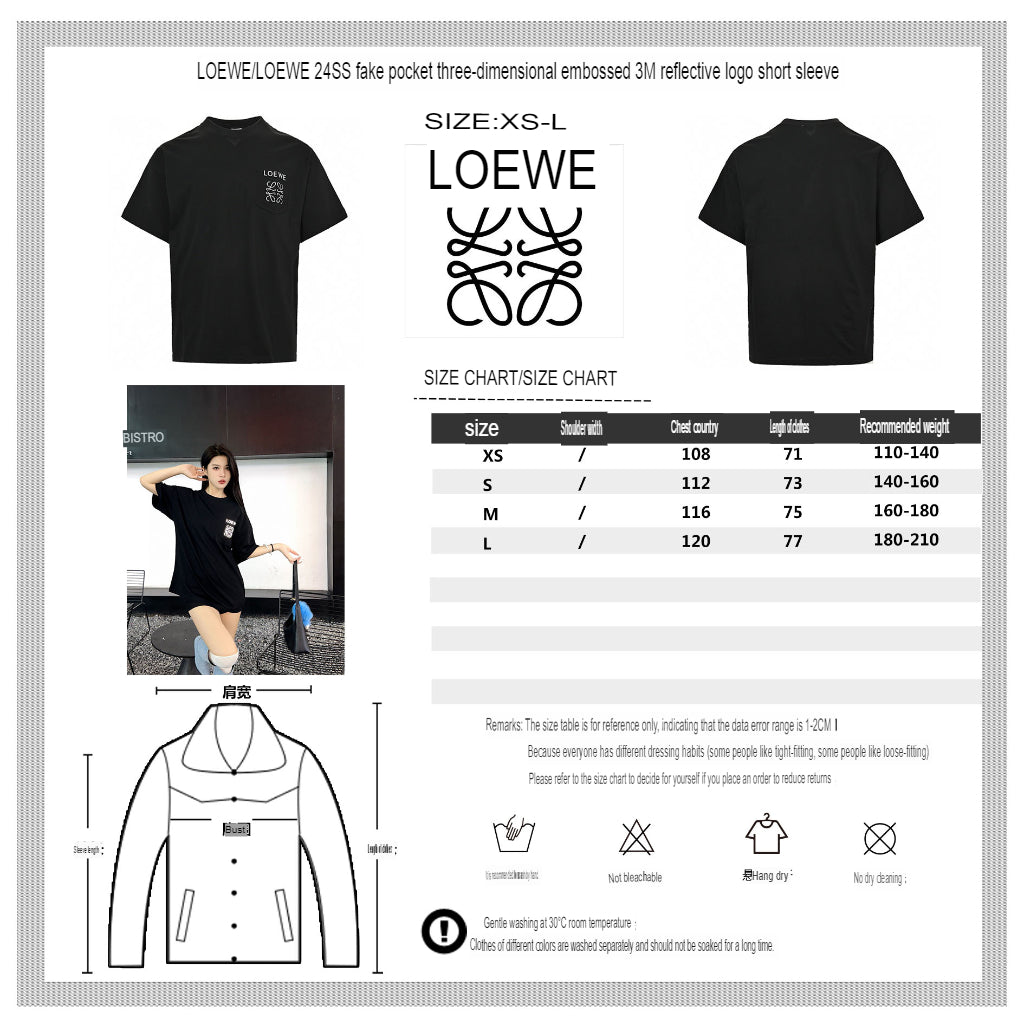 Loewe Black Pocket Logo T-Shirt