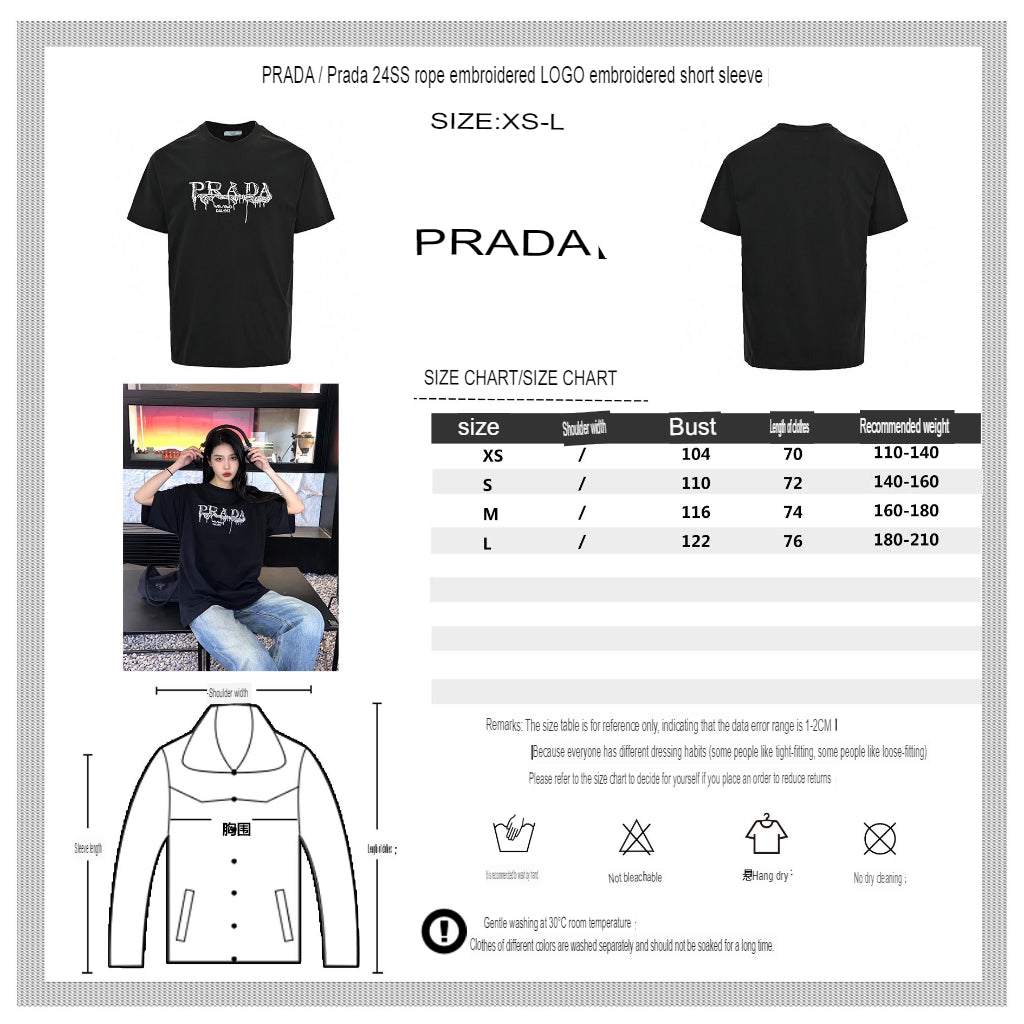 Pra*a graphic logo t-shirt (black)