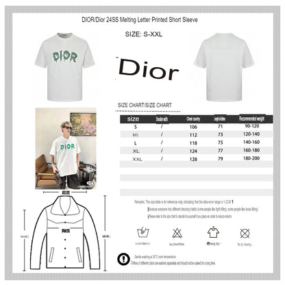 Dior Dripping Logo T-Shirt (White)