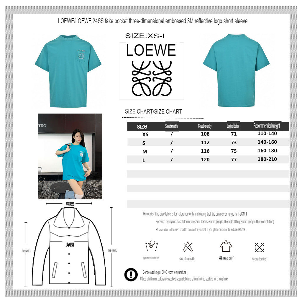 Loewe Turquoise Pocket T-Shirt