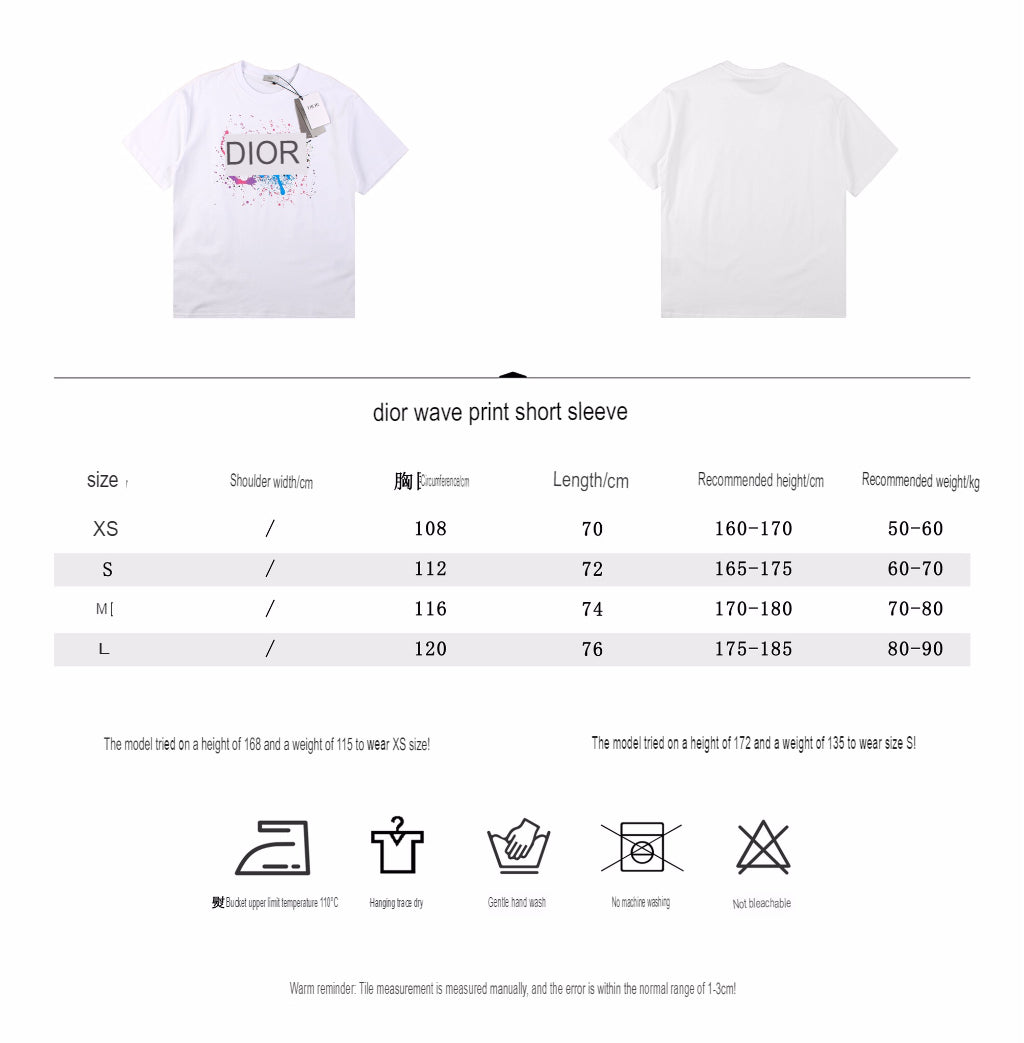 Dior Color Splash Graphic T-Shirt