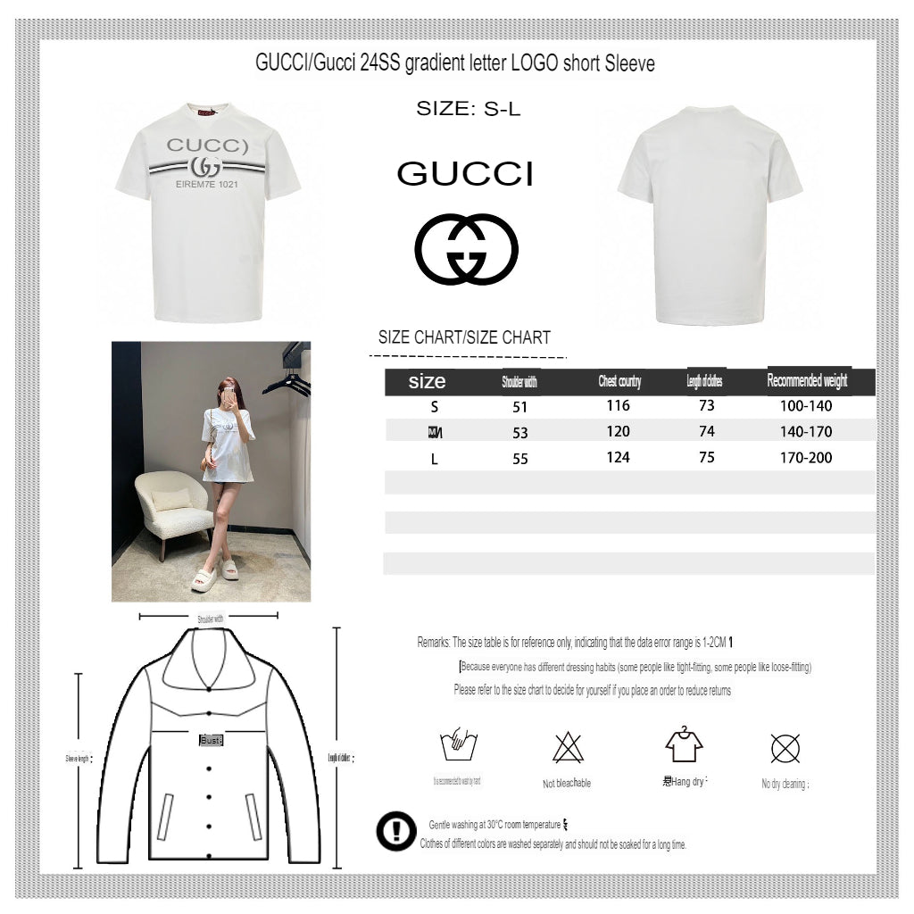 G*u*i white t-shirt with firenze 1921 logo