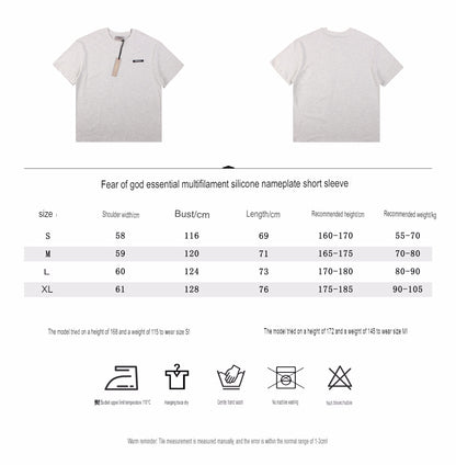 Fear of God Essentials Logo T-Shirt - Heather Grey