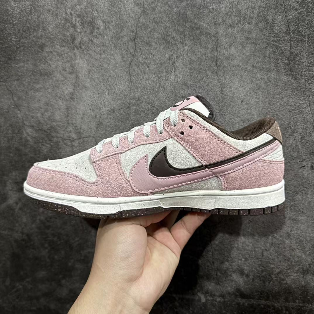 Nike Dunk Low in Pink/Brown: Blushing Suede