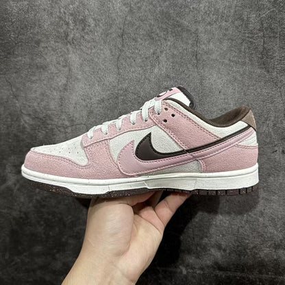 Nike Dunk Low in Pink/Brown: Blushing Suede