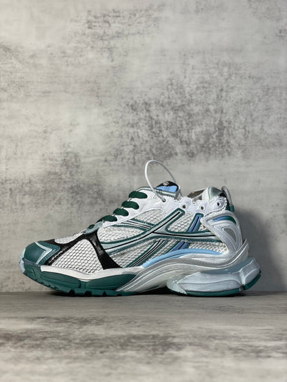 Balenciaga 7.5th Generation Sneaker in White/Green Stripe: Racing Edge